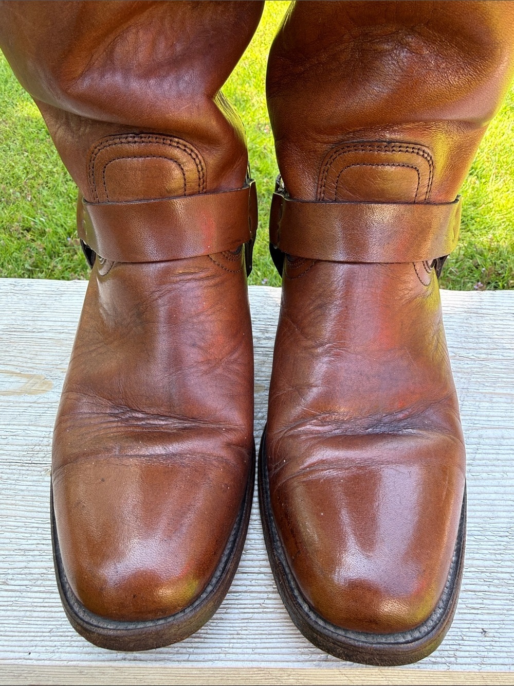 Vintage Made in USA Frye
Brown Leather Harness Boots - Picture 5 of 13
